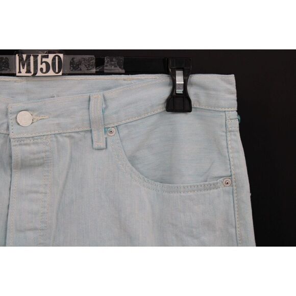 LEVI'S 501 BUTTON FLY STRAIGHT SKY BLUE DENIM JEANS 40/32 (PRESHRUNK 38/28) - Picture 3 of 6